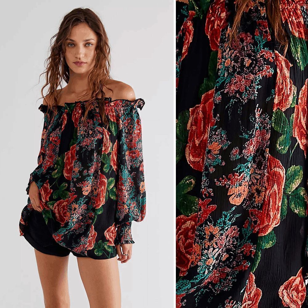 Free People Elena Printed Top